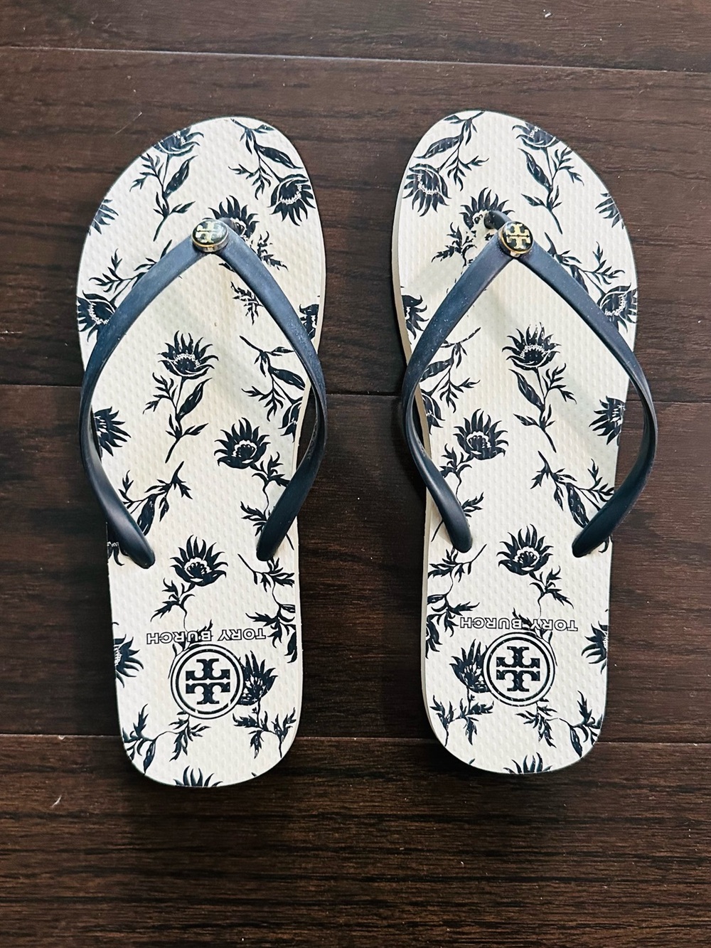 Tory Burch Floral Print Flip Flop Sandals